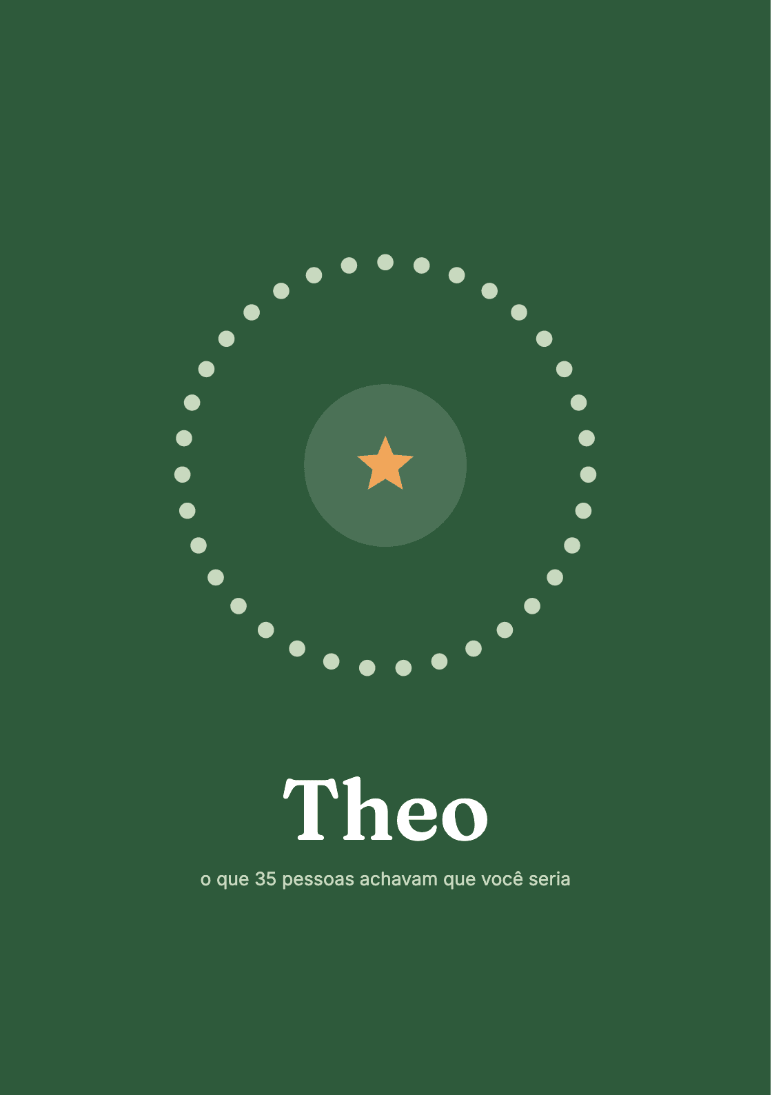 Capa do livro de exemplo, com o anel de pontos e a estrela no centro